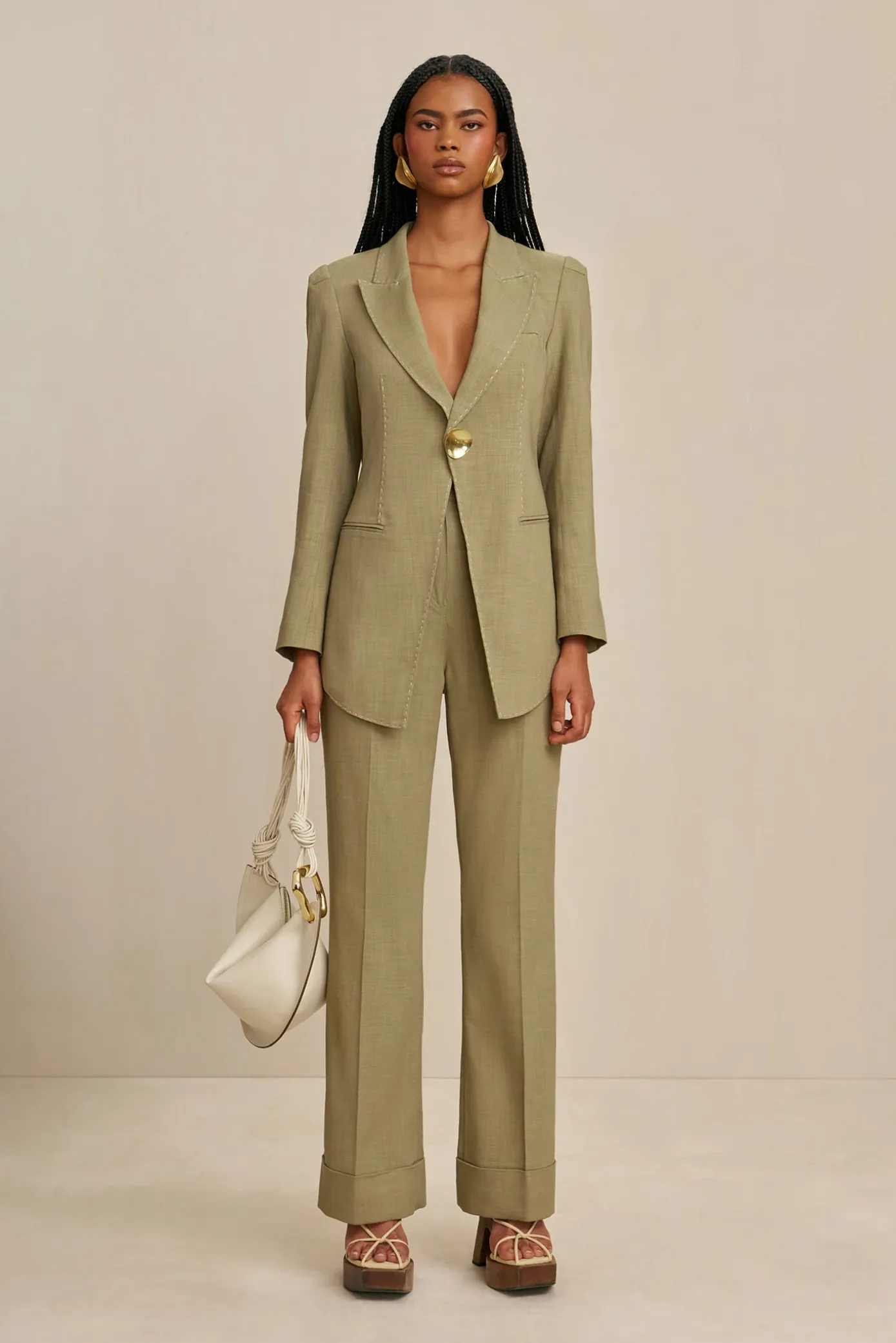 Cult Gaia Outerwear>WANYE BLAZER - Tea