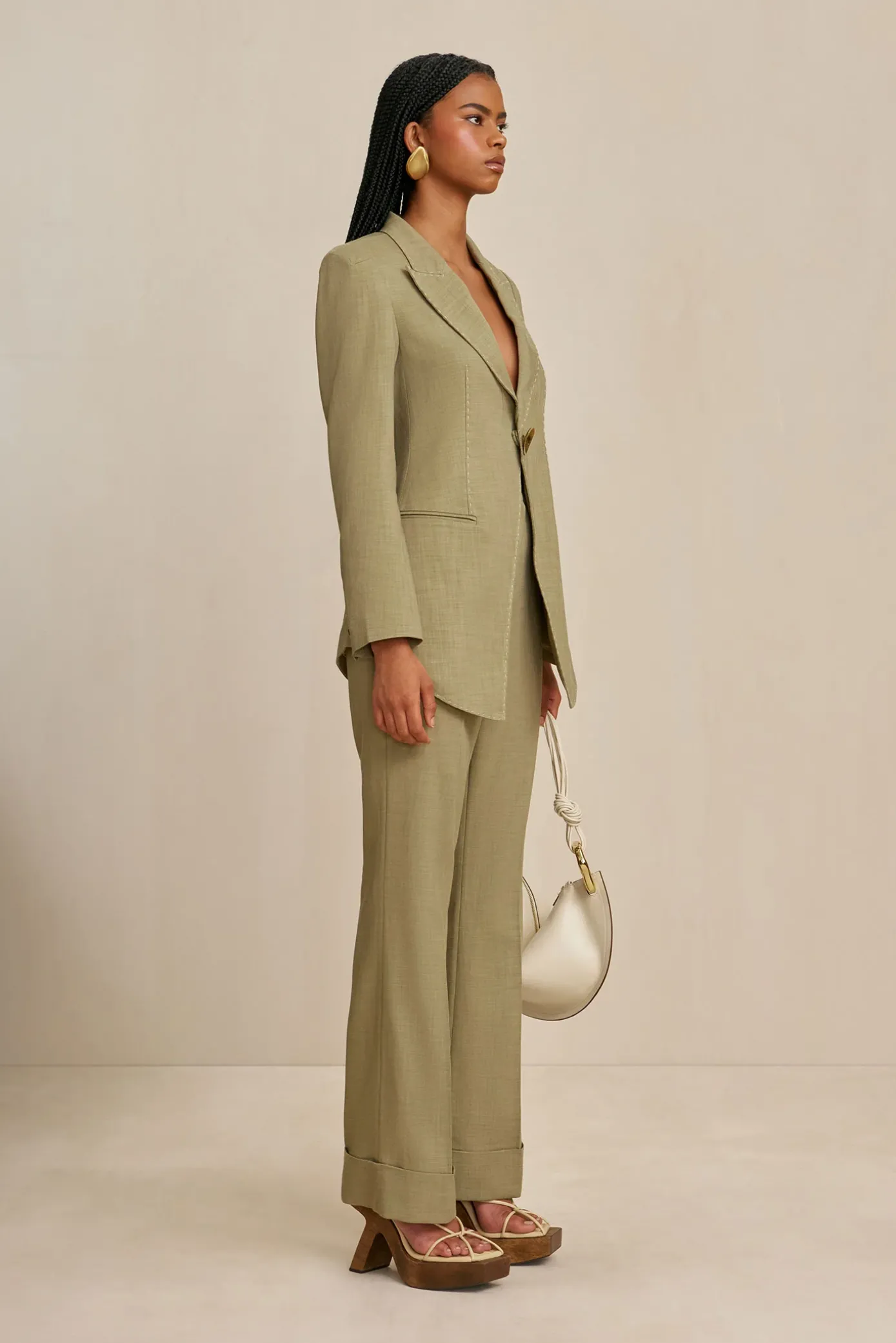 Cult Gaia Outerwear>WANYE BLAZER - Tea
