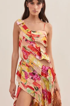 Cult Gaia Gowns>WHITNEY GOWN - Painted Floral