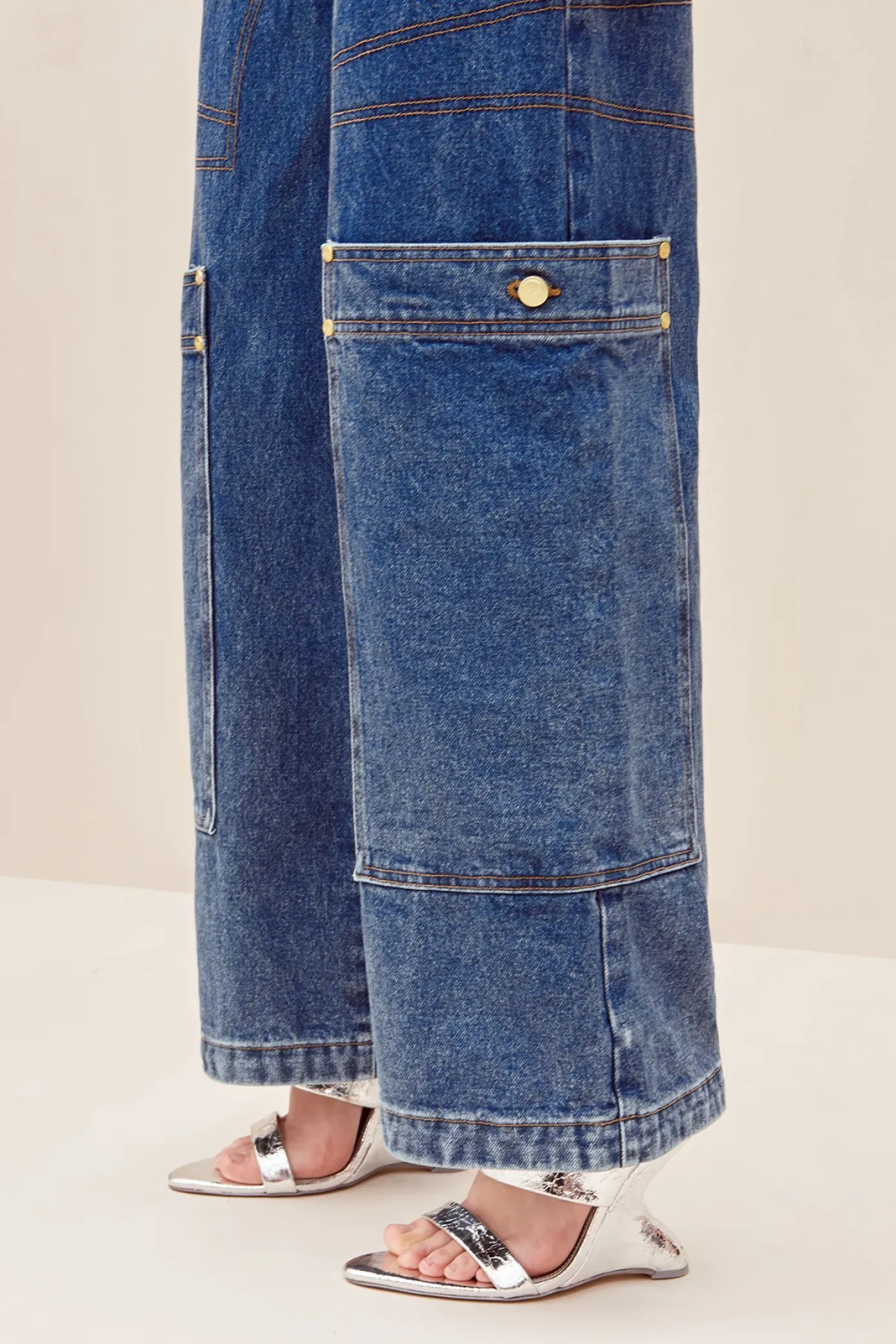Cult Gaia Bottoms>WYNN PANT - Indigo