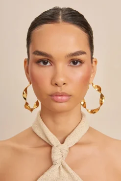 Cult Gaia Jewelry|Accessories>YAEL EARRING - Shiny Brass